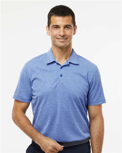 Adidas Adult Unisex 5.0 oz 100% recycled polyester Heathered 3 Button Sport Polo Shirt